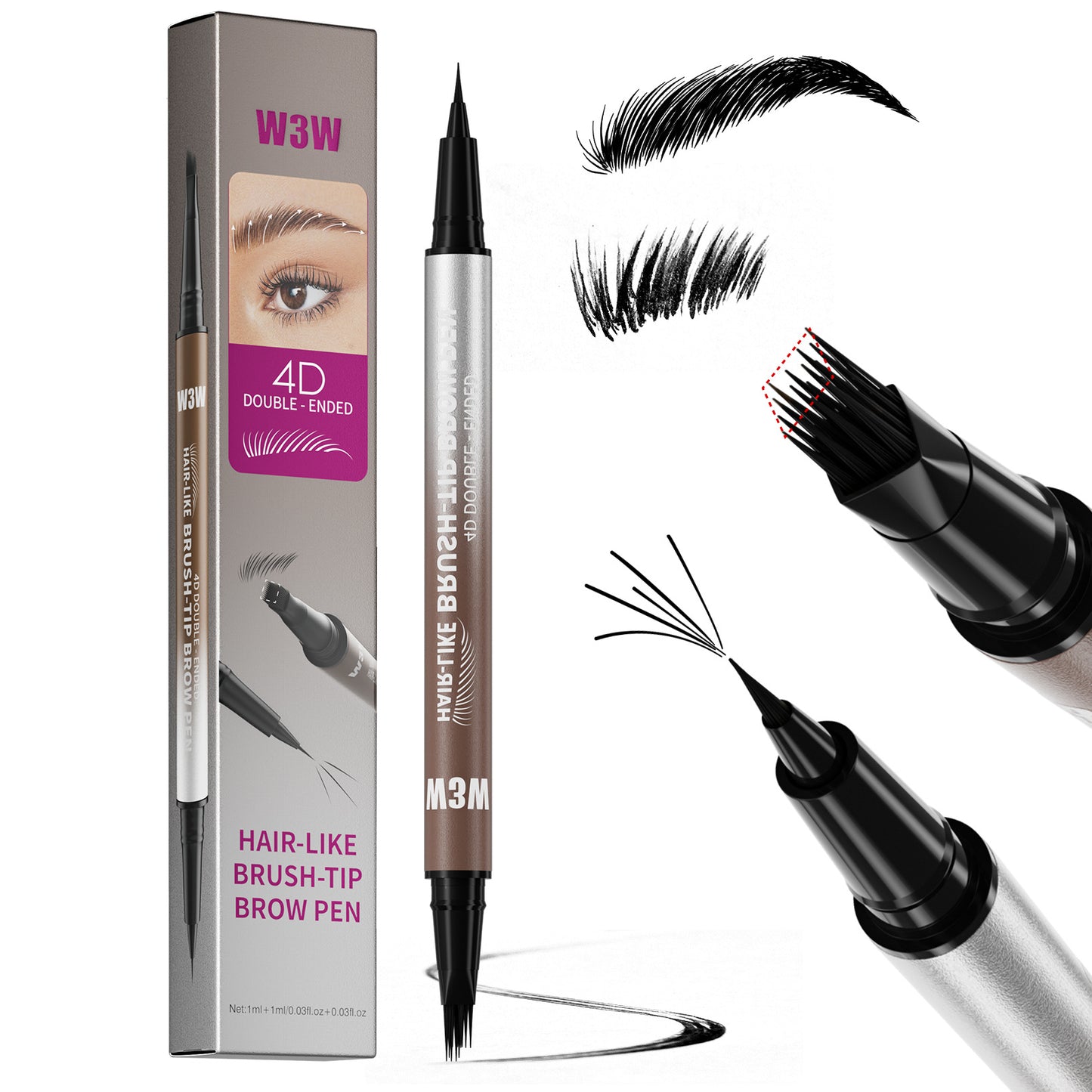 Waterproof Dual-Ended Brow & Liner Pencil