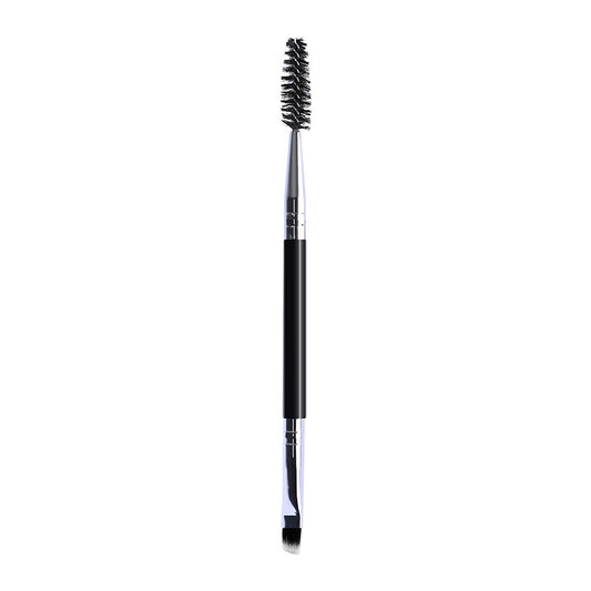 Double-Ended Eyebrow Brush and Eyelash Curler Beauty Tool