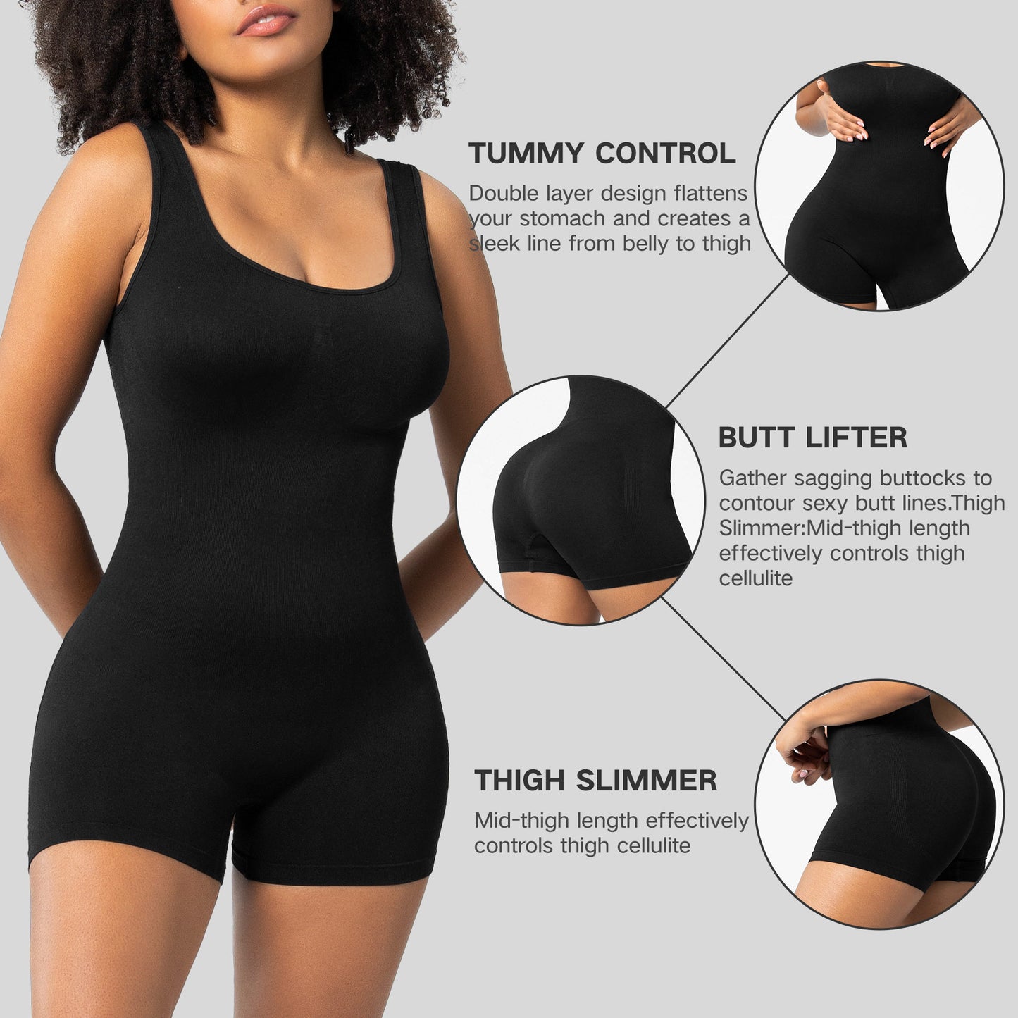 Strapless Tummy Control Bodysuit for Women