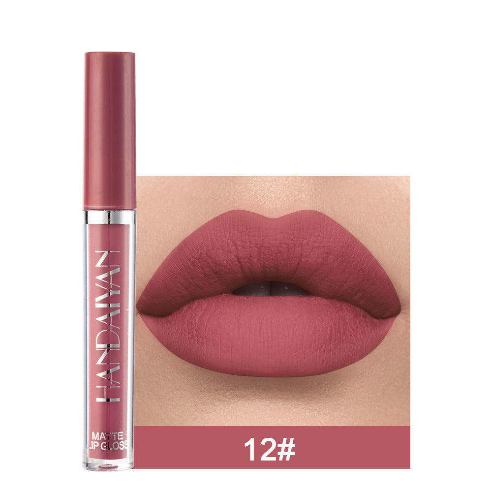 12-Color Matte Lip Glaze Liquid Lipstick