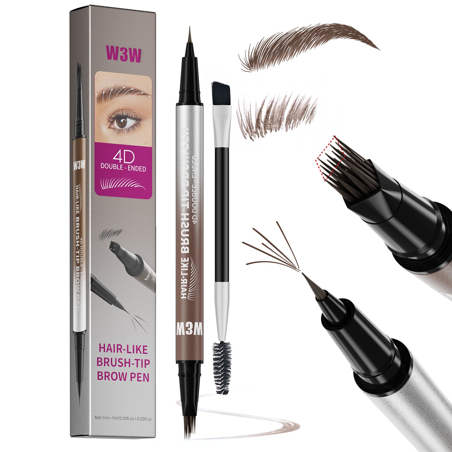 Waterproof Dual-Ended Brow & Liner Pencil