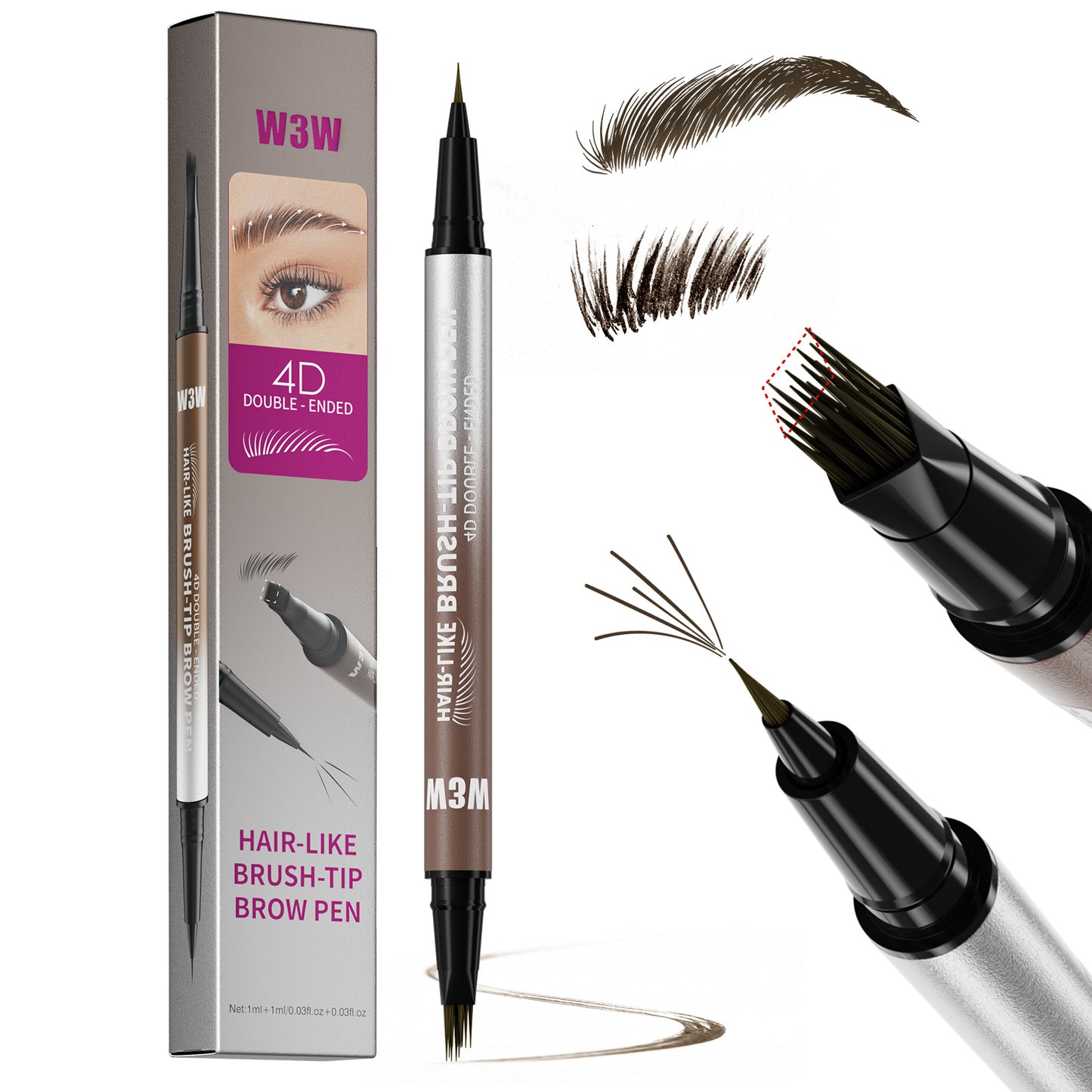 Waterproof Dual-Ended Brow & Liner Pencil