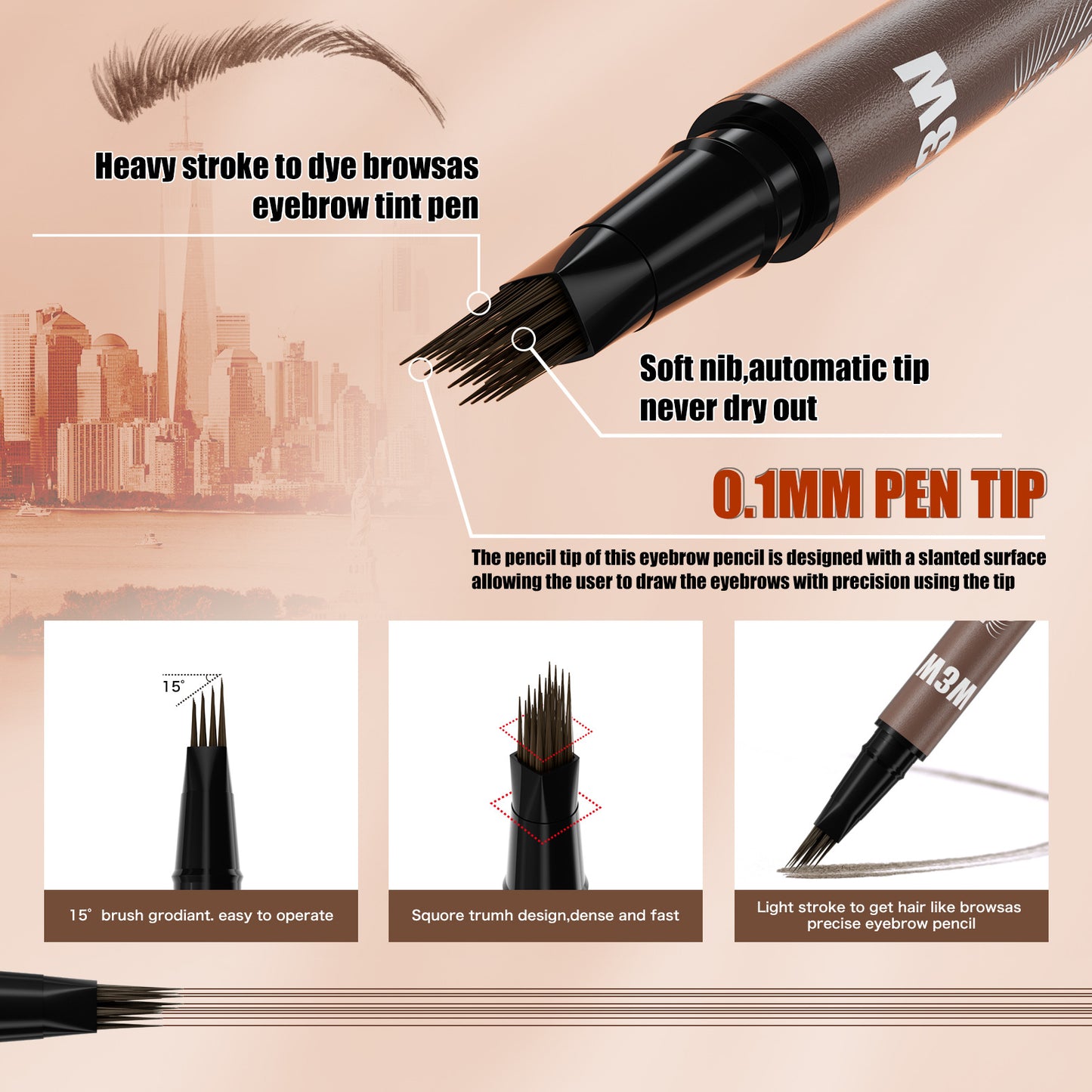 Waterproof Dual-Ended Brow & Liner Pencil