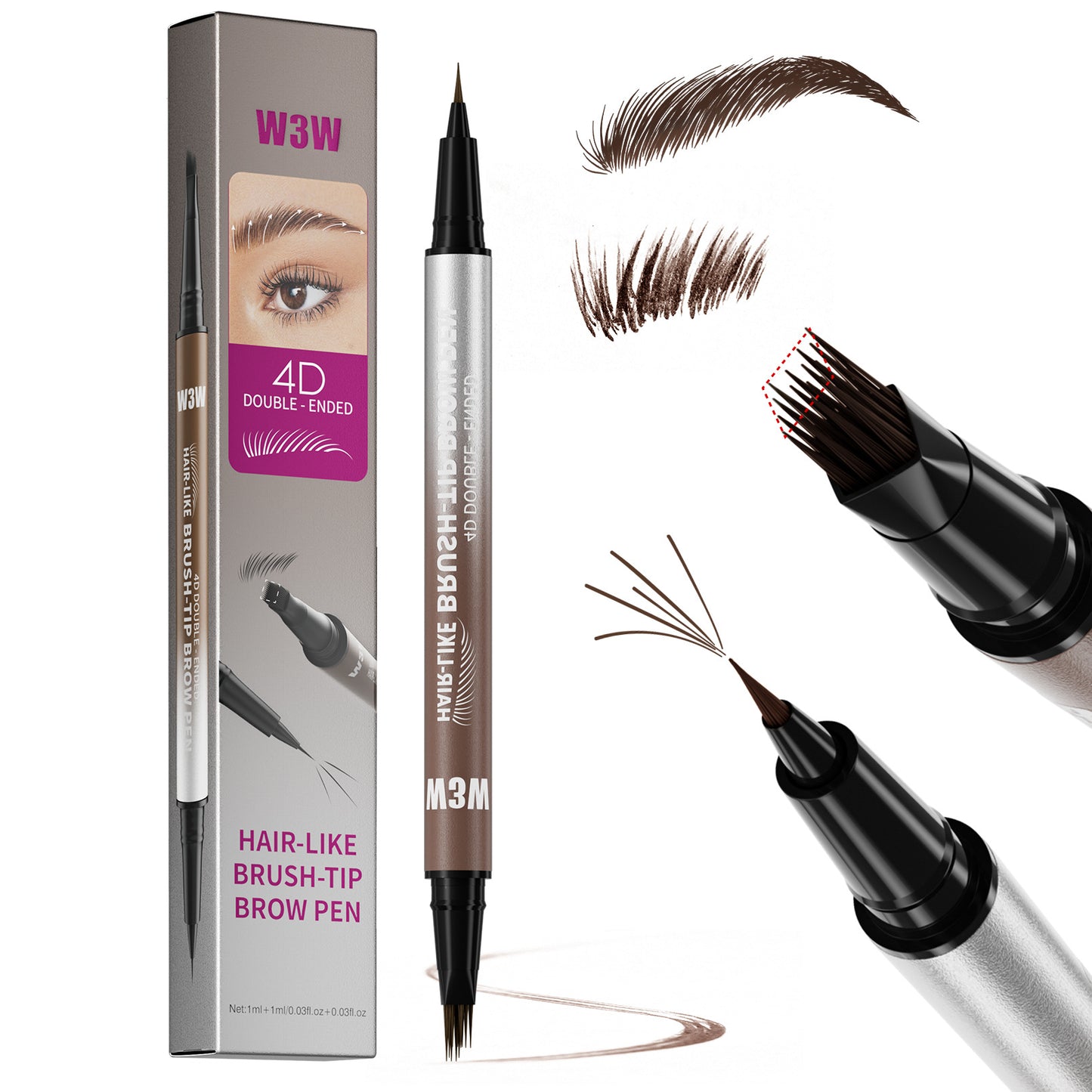 Waterproof Dual-Ended Brow & Liner Pencil