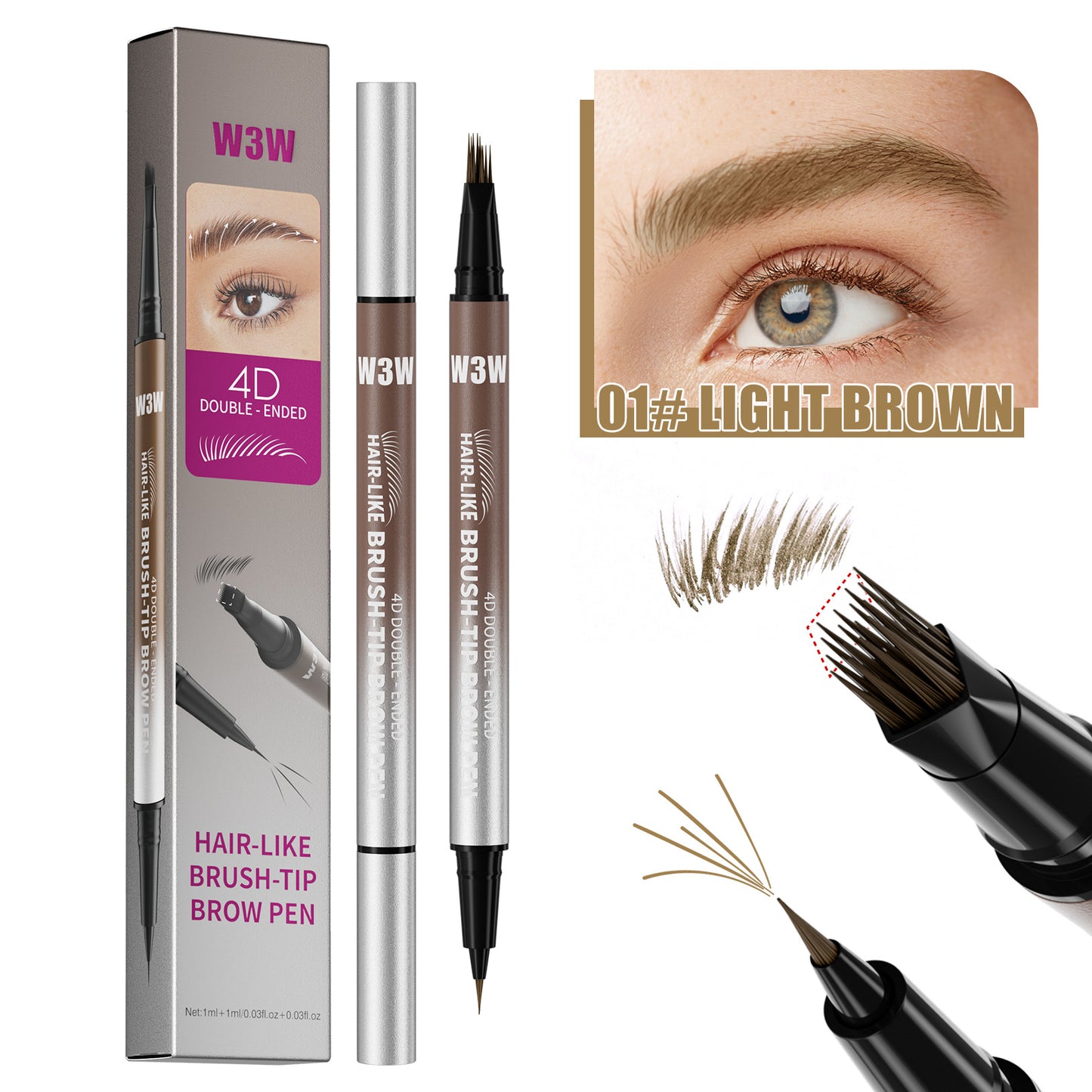 Waterproof Dual-Ended Brow & Liner Pencil
