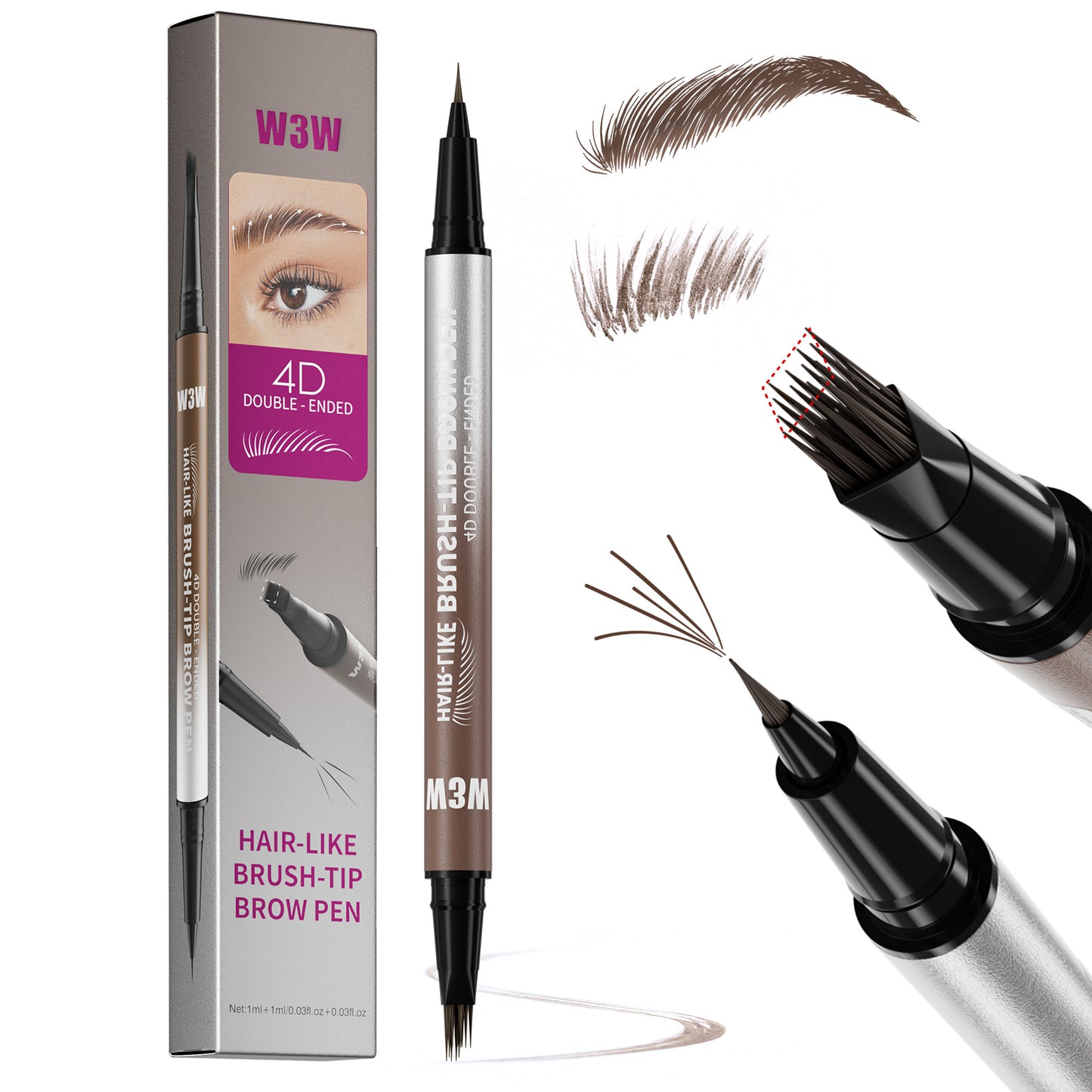 Waterproof Dual-Ended Brow & Liner Pencil