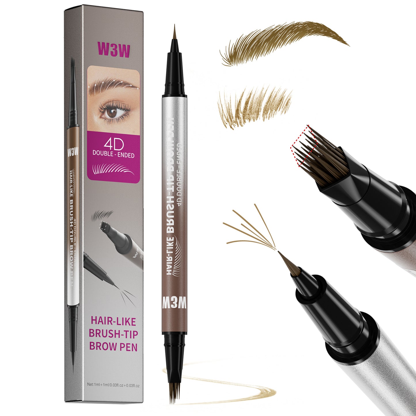 Waterproof Dual-Ended Brow & Liner Pencil