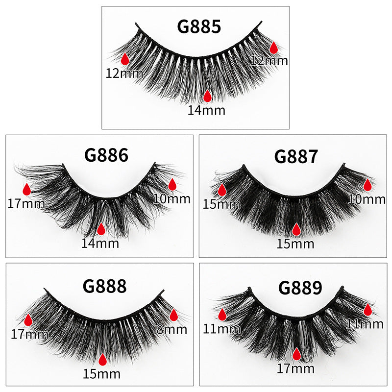 3D Voluminous False Eyelashes 8-Pair Set