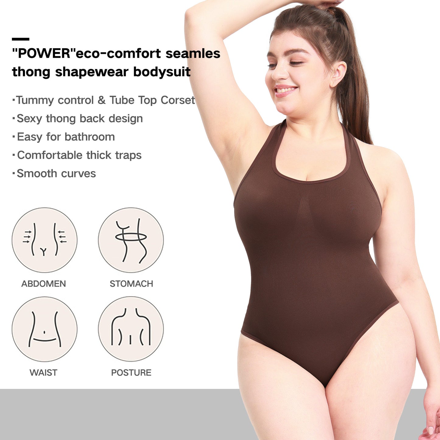 Strapless Tummy Control Bodysuit for Women
