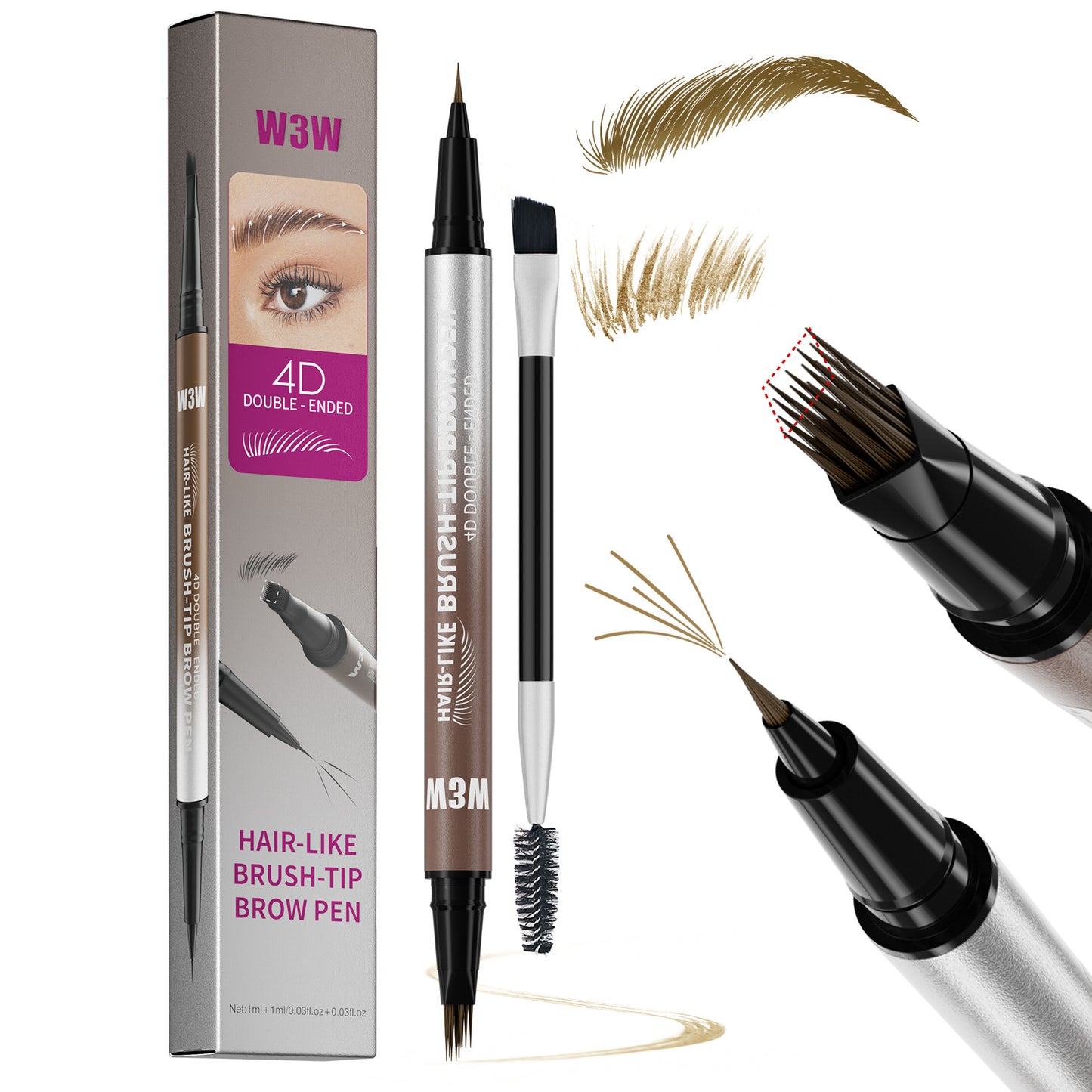 Waterproof Dual-Ended Brow & Liner Pencil